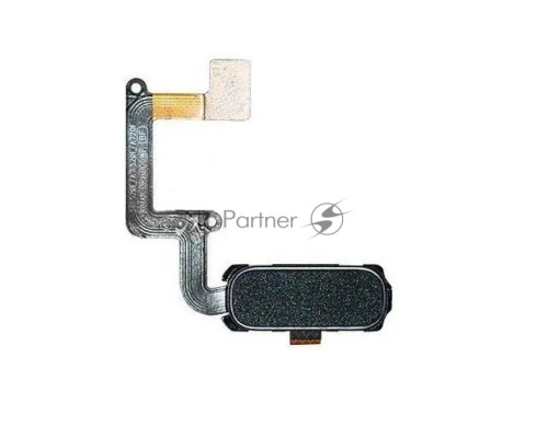 Кнопка HOME в сборе с механизмом и шлейфом для Samsung A320, черная