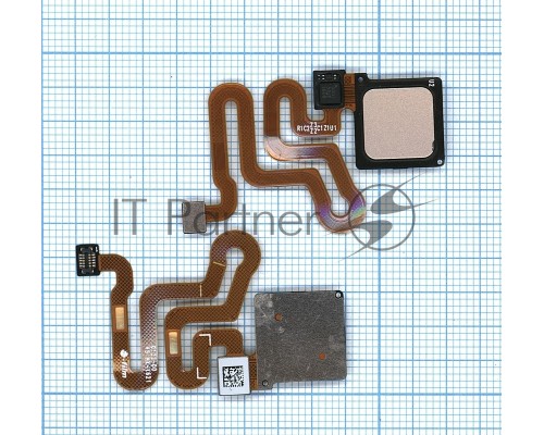 Кнопка HOME в сборе с механизмом и шлейфом для Huawei P9 Lite/G9, золотая