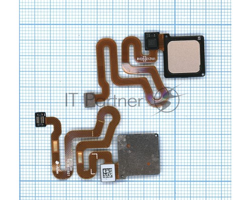 Кнопка HOME в сборе с механизмом и шлейфом для Huawei P9 Lite/G9, золотая