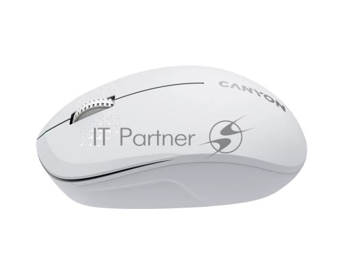Мышь беспроводная Canyon MW-04 белый, 1200 dpi, Bluetooth, кнопки - 3