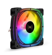 Вентилятор 12В DC с подсветкой ExeGate EX12025H3P4PSU-PWM.ARGB (120x120x25 мм, Hydraulic bearing (гидродинамический), 5V ARGB 3pin, 4pin PWM, 1200RPM, ARGB подсветка, 26dBA)