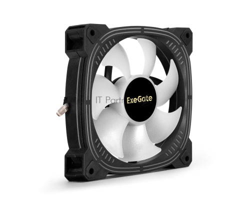 Вентилятор 12В DC с подсветкой ExeGate EX12025H6PSU-PWM.ARGB (120x120x25 мм, Hydraulic bearing (гидродинамический), 6pin, 1200RPM, ARGB подсветка, 33dBA)