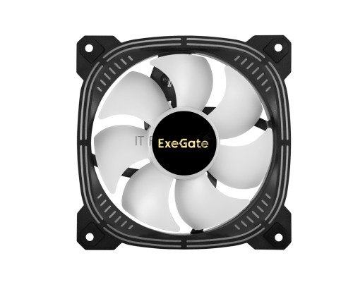 Вентилятор 12В DC с подсветкой ExeGate EX12025H6PSU-PWM.ARGB (120x120x25 мм, Hydraulic bearing (гидродинамический), 6pin, 1200RPM, ARGB подсветка, 33dBA)
