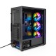 Компьютерный корпус Miditower ExeGate EVO-9205-EVO800 (ATX, БП EVO800RGB с вент. 12 см, с окном, 1*USB+1*USB3.0, аудио, черный, 3 вент. 12см с RGB подсветкой)