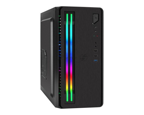 Компьютерный корпус Minitower ExeGate mEVO-7805-XP600 (mATX, БП XP600 с вент. 12см, 2*USB+1*USB3.0, аудио, черный, с 2*RGB подсветкой)