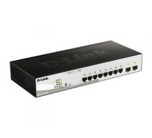 D-Link DGS-1210-10P/FL2A Управляемый L2 коммутатор с 8 портами 10/100/1000Base-T и 2 портами 1000Base-X SFP (8 портов PoE 802.3af/at, PoE бюджет 65 Вт)