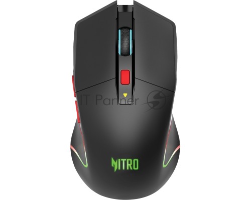 Мышь беспроводная Acer Nitro OMR304 черный, 3200 dpi, радиоканал, Bluetooth, USB, кнопки - 8