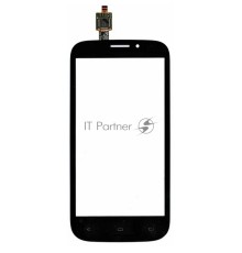 Сенсорное стекло (тачскрин) для Fly IQ4404 Spark, черное