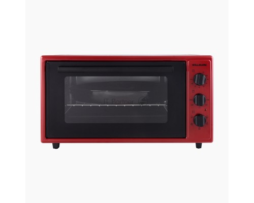 Мини-печь Willmark WOF-505R (50л,конвекция,эмал.внутр.поверх,лампа,таймер, красн., 1700Вт)