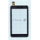 Сенсорное стекло (тачскрин) для Евросеть E-TAB 7.11, черное с рамкой