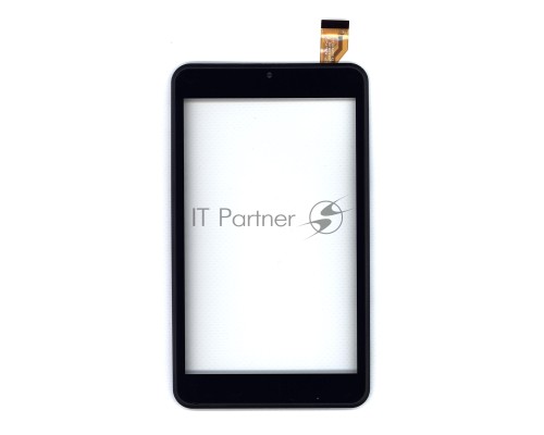 Сенсорное стекло (тачскрин) для Евросеть E-TAB 7.11, черное с рамкой