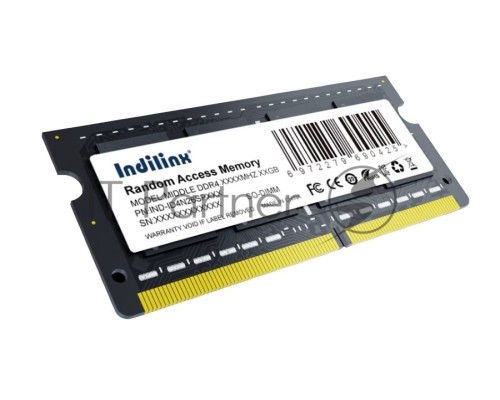 Оперативная память SO-DIMM DDR4 8Gb PC25600 3200MHz CL22 Indilinx 1.2V RTL (IND-ID4N32SP08X)