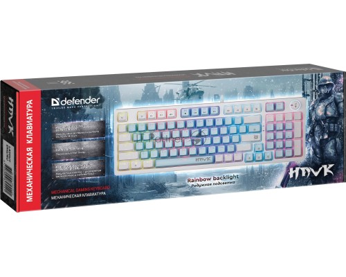 Клавиатура DEFENDER MECHANICAL HAWK GK-418 RU RGB 45422