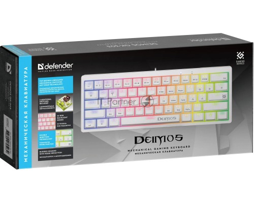 Клавиатура DEFENDER MECHANICAL DEIMOS GK-303 RU RGB 45304