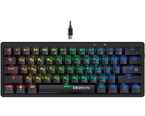 Клавиатура DEFENDER MECHANICAL DEIMOS GK-303 RU RGB 45303