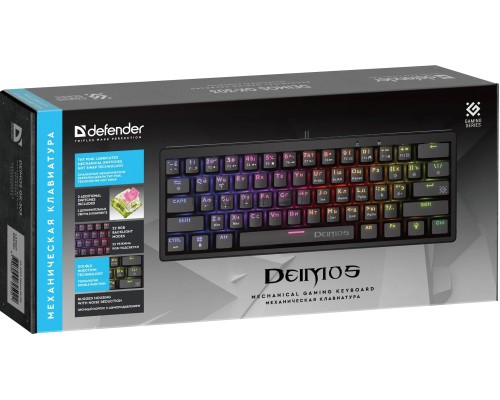 Клавиатура DEFENDER MECHANICAL DEIMOS GK-303 RU RGB 45303