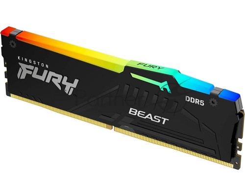 Оперативная память Kingston 8GB DDR5 6000 DIMM FURY Beast Black RGB KF560C40BBA-8 Non-ECC, CL40, 1.35V, 1RX8 40-40-40  288-pin, RTL
