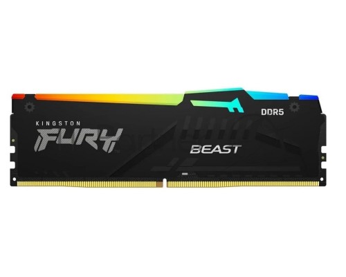 Оперативная память Kingston 8GB DDR5 4800 DIMM FURY Beast RGB Gaming Memory KF548C38BBA-8 Non-ECC, , CL38 , 1.1V, 1RX16, RTL (328455)