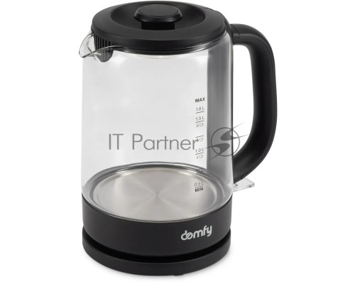 Чайник электрический Domfy DSB-EK304 1.7л. 2200Вт черный (корпус: стекло)