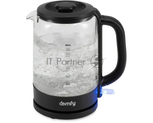 Чайник электрический Domfy DSB-EK304 1.7л. 2200Вт черный (корпус: стекло)