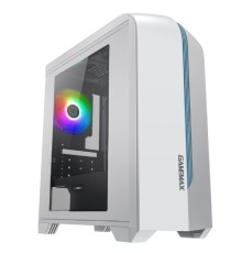 GameMax Корпус Centauri White-Blue без БП(ATX,Бело-голуб,USB3.0, Зак.стек.,1*120мм. RGB, пыл.фильтр)