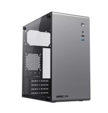 Zircon Корпус Mozart GY без БП (Midi Tower,ATX, Серый., Зак. стекло, 1*USB3.0, 1*USB2.0, 1*92мм)