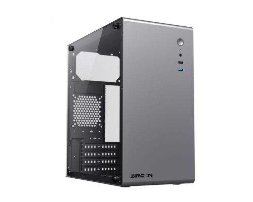 [Корпуса] Zircon Корпус Mozart GY без БП (Midi Tower,ATX, Серый., Зак. стекло, 1*USB3.0, 1*USB2.0, 1*92мм)