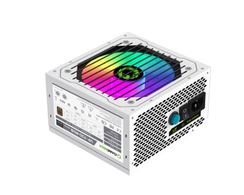 [Блоки питания] GameMax Блок питания ATX 700W VP-700-RGB-MODULAR WHITE 80+, Ultra quiet