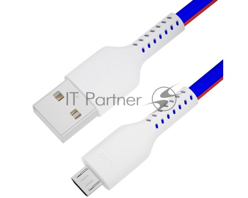 Кабель GCR QC 1.0m MicroUSB, быстрая зарядка, ТРИКОЛОР Россия, белый ПВХ, 28/24 AWG, GCR-54973 Кабель GCR QC 1.0m MicroUSB, быстрая зарядка, ТРИКОЛОР Россия, белый ПВХ, 28/24 AWG, GCR-54973