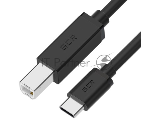 Кабель GCR 1.0m TypeC / USB 2.0 BM, черный, GCR-55251