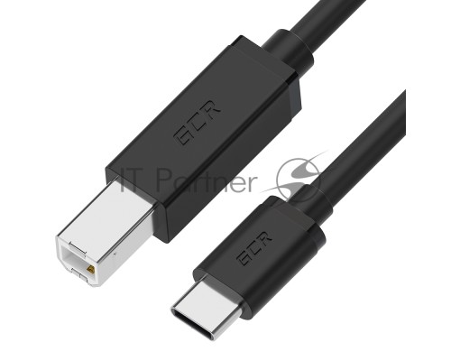 Кабель GCR 1.0m TypeC / USB 2.0 BM, черный, GCR-55251