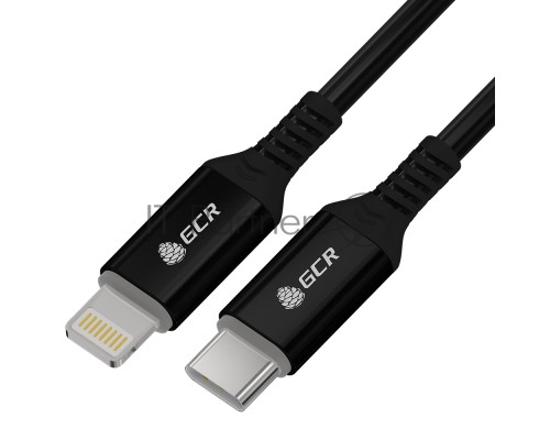 Кабель GCR PREMIUM 3.0m TypeC/Lightning MFI POWER DELIVERY 18 W, быстрая зарядка, черный силикон, AL case черный, черный ПВХ, GCR-53747 Кабель GCR PREMIUM 3.0m TypeC/Lightning MFI POWER DELIVERY 18 W, быстрая зарядка, черный силикон, AL case черный, черный ПВХ, GCR-53747
