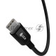 Кабель GCR PREMIUM 3.0m TypeC/Lightning MFI POWER DELIVERY 18 W, быстрая зарядка, черный силикон, AL case черный, черный ПВХ, GCR-53747
