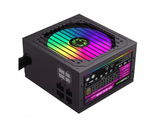 [Блоки питания] GameMax Блок питания ATX 800W VP-800-RGB-MODULAR 80+, Ultra quiet / 6931858768047