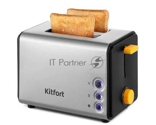 Тостер Kitfort КТ-6203 850Вт нержавеющая сталь/черный