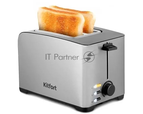Тостер Kitfort КТ-6204 850Вт нержавеющая сталь/черный