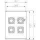Модуль вентиляторный NTSS (NTSS-FAN4/1000) 4 вент. серый (упак.:1шт)