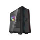 Компьютерный корпус Deepcool CC560 ARGB V2 без БП, боковое окно (закаленное стекло), 3x120мм ARGB LED вентилятор спереди и 1x120мм ARGB LED вентилятор сзади, черный, ATX