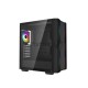 Компьютерный корпус Deepcool CC560 ARGB V2 без БП, боковое окно (закаленное стекло), 3x120мм ARGB LED вентилятор спереди и 1x120мм ARGB LED вентилятор сзади, черный, ATX