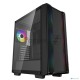 Компьютерный корпус Deepcool CC560 ARGB V2 без БП, боковое окно (закаленное стекло), 3x120мм ARGB LED вентилятор спереди и 1x120мм ARGB LED вентилятор сзади, черный, ATX