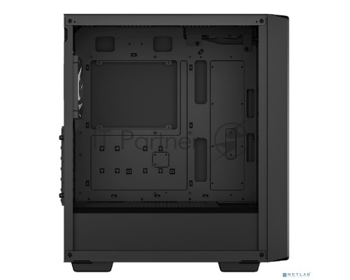Компьютерный корпус Deepcool CC560 ARGB V2 без БП, боковое окно (закаленное стекло), 3x120мм ARGB LED вентилятор спереди и 1x120мм ARGB LED вентилятор сзади, черный, ATX