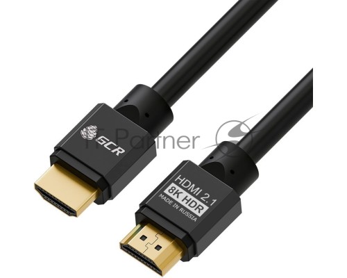 Кабель GCR 2.0m HDMI 2.1, черный, 8K 60Hz, 4K 144Hz, динамический HDR, 4:4:4, Ultra HD, 48.0 Гбит/с, 2 Х экран, армирование, GCR-55551