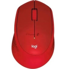 Мышь Logitech M331 Silent Plus красный оптическая (1000dpi) silent беспроводная USB