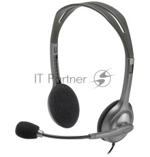Наушники с микрофоном Logitech Stereo H110 серебристый 1.8м накладные оголовье (981-000459)