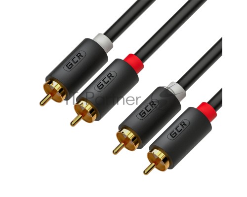 Кабель GCR 0.5m аудио 2 х RCA / 2 х RCA , черный, GCR-54122 Кабель GCR 0.5m аудио 2 х RCA / 2 х RCA , черный, GCR-54122