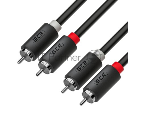 Кабель GCR 0.5m аудио 2 х RCA / 2 х RCA , черный, GCR-54122 Кабель GCR 0.5m аудио 2 х RCA / 2 х RCA , черный, GCR-54122