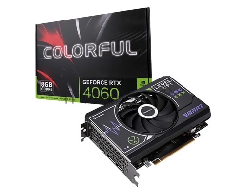 Видеокарта Colorful GeForce RTX 4060 Mini 8GB-V 128-bit GDDR6 DPx3 HDMI 1FAN RTL