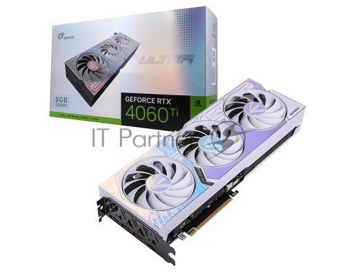 Видеокарта Colorful GeForce RTX 4060 Ti Ultra W OC 8GB-V 128-bit GDDR6 DPx3 HDMI 3FAN RTL