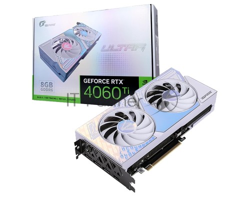 Видеокарта Colorful GeForce RTX 4060 Ti Ultra W DUO OC 8GB-V 128-bit GDDR6 DPx3 HDMI 2FAN RTL