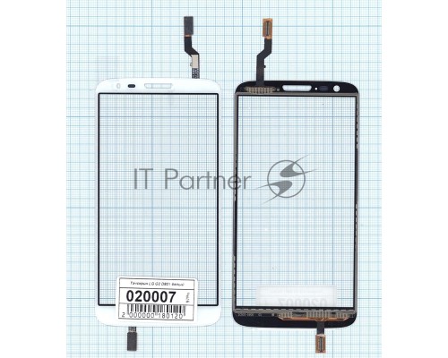 Сенсорное стекло (тачскрин) для LG Optimus G2 D801, белое